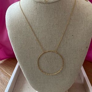 Gold circle necklace